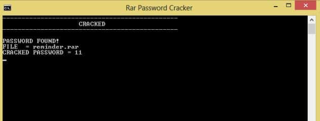  wiederhergestelltes Winrar-Passwort