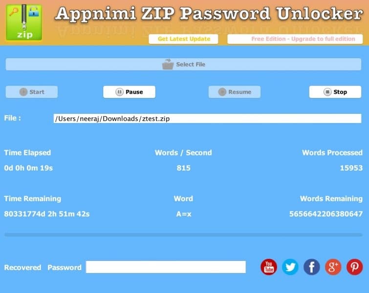 ZIP Password Recovery Software