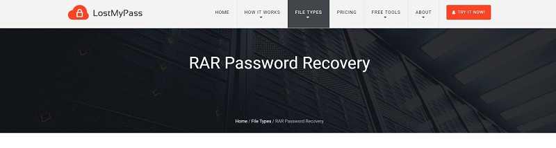 lostmypass rar password recovery website