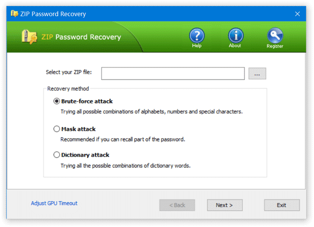 top password zip password recovery