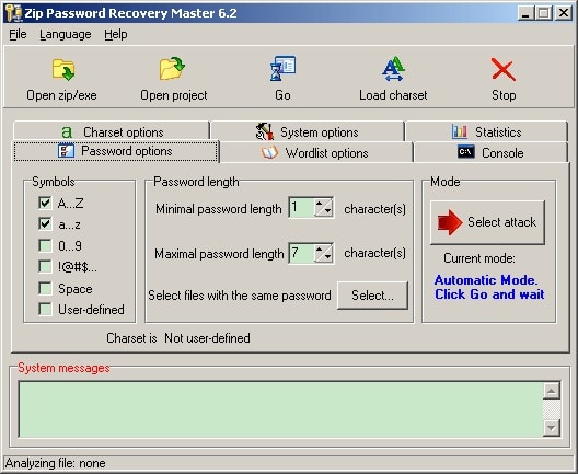 zip password recovery master