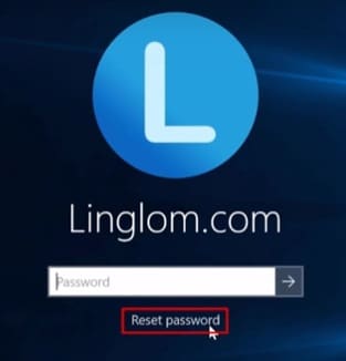 reset password link in windows 10