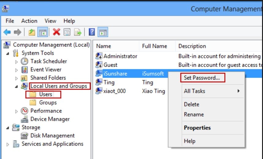 Passwort-Computer-Management festlegen