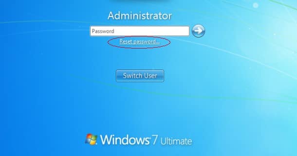 Réinitialiser le mot de passe de Windows 7