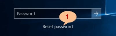 reset-password link Windows 8