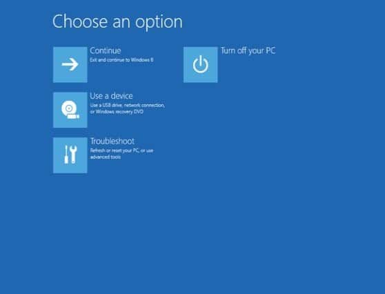 sélectionnez le dépannage dans Windows 10