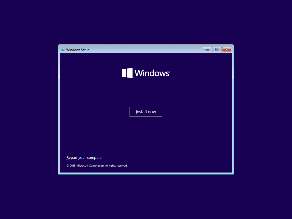 Windows 10 installation repair your computer
