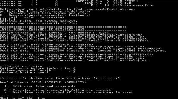 editar datos de usuario y contraseña en hiren