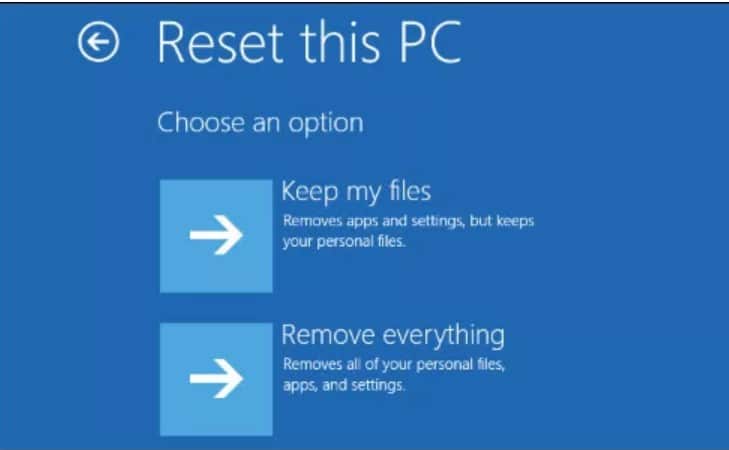 reset this pc in lenovo laptop