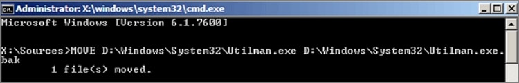 Command prompt in Windows Server 2008 installation