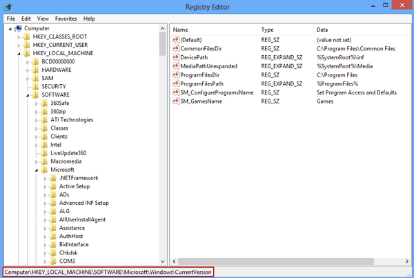 find windows 8/8.1 product key in the registry