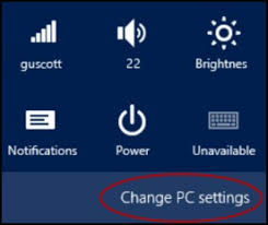 change pc settings in windows 8