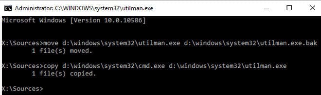 command to remove windows password