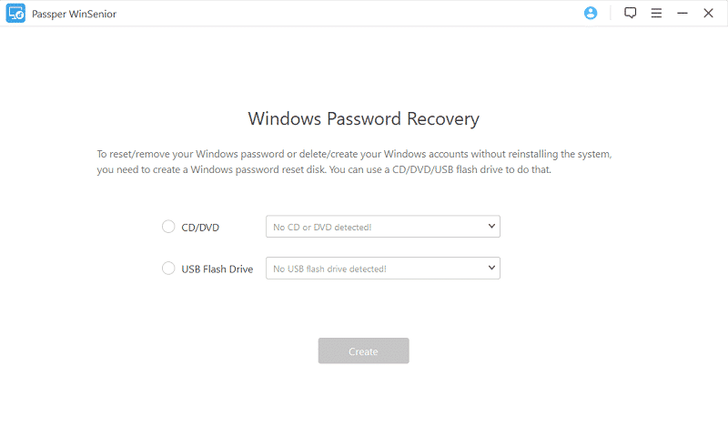 iMyFone Passper Winsenior password reset