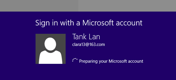 sign in Windows 8 with microsoft account